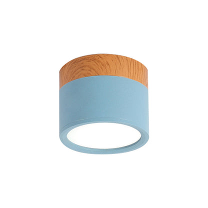 Cylindrical Flush Mount Ceiling Light Metal For Kitchen Bar NALANI