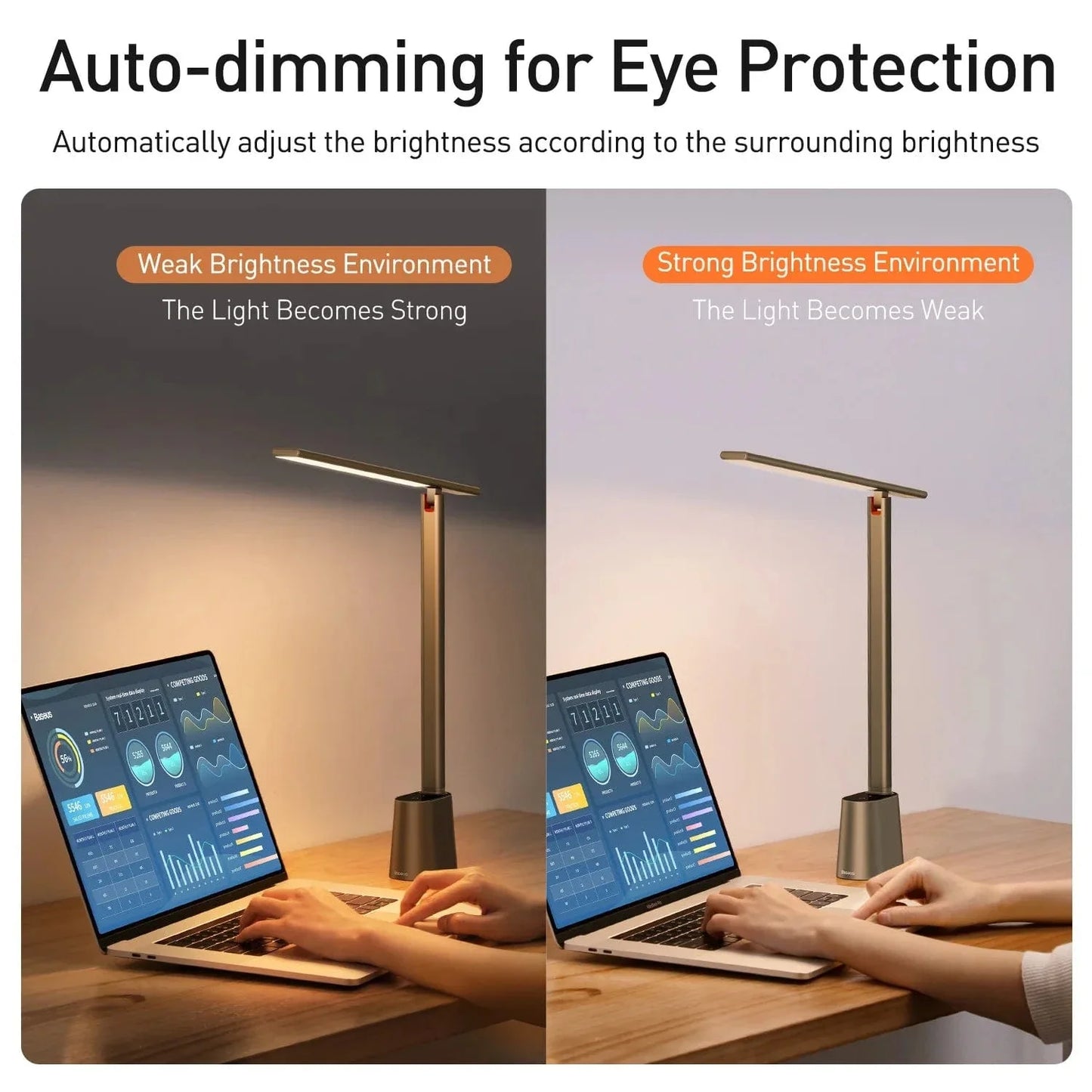 Dimmable Rechargeable LED Desk Lamp Foldable Color Temp NALANI