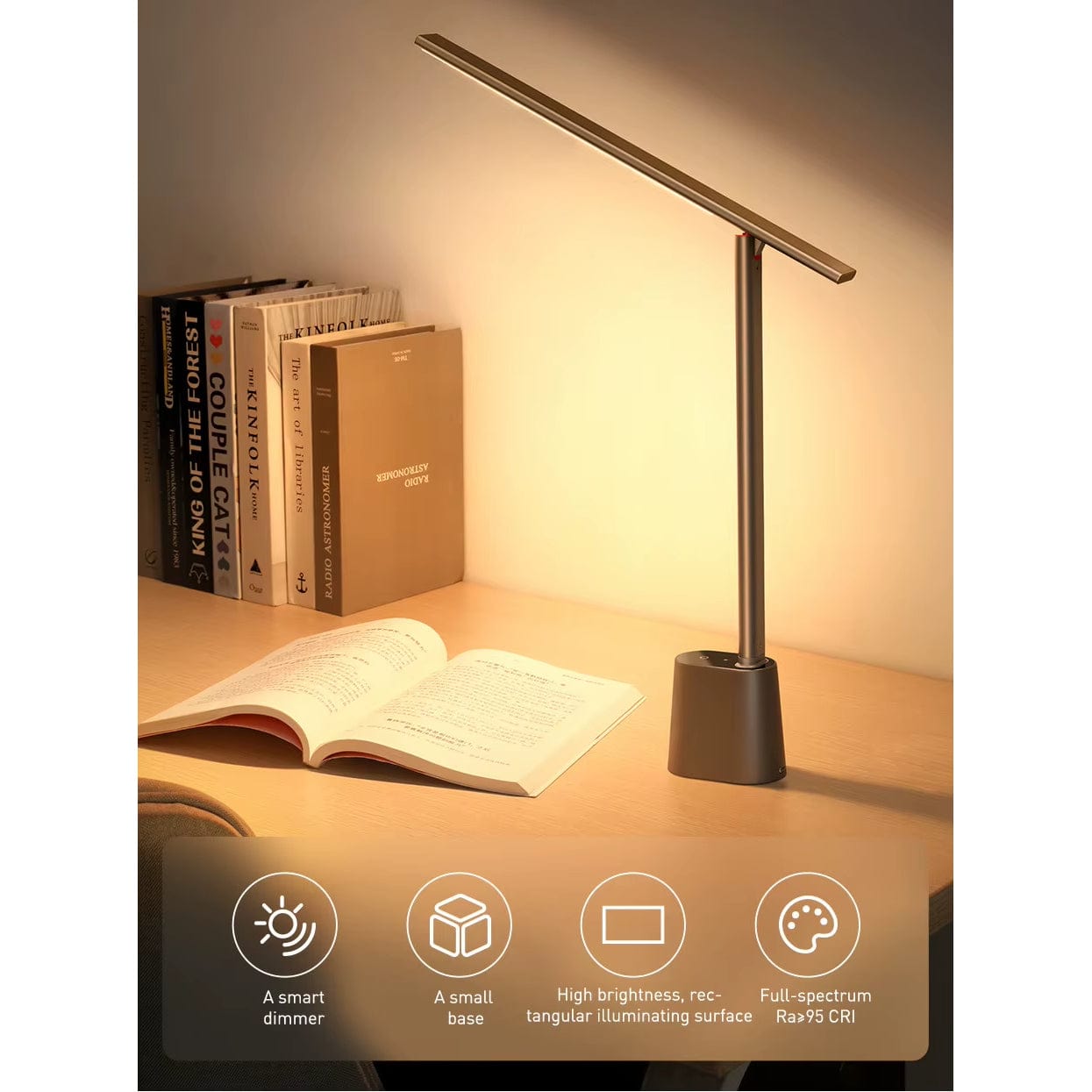 Dimmable Rechargeable LED Desk Lamp Foldable Color Temp NALANI