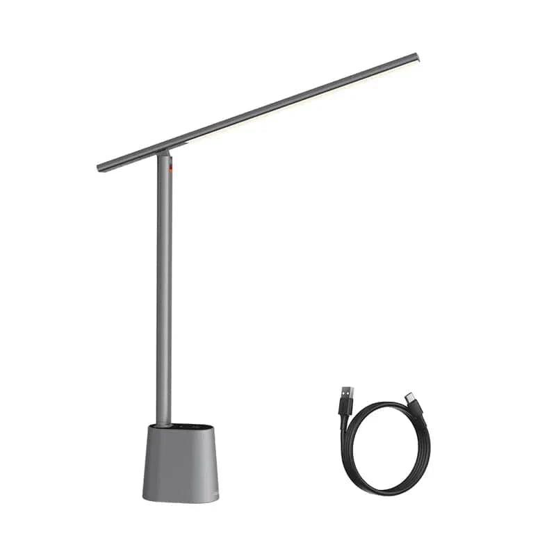 Dimmable Rechargeable LED Desk Lamp Foldable Color Temp Grey NALANI