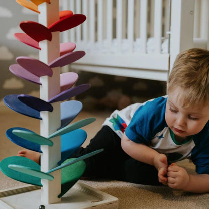 Eco Friendly Wooden Interactive Rainbow Marble Run Toy NALANI
