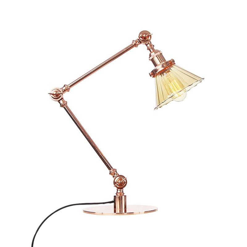 Elegant Cone Table Lamp In Clear Glass For Modern Decor NALANI