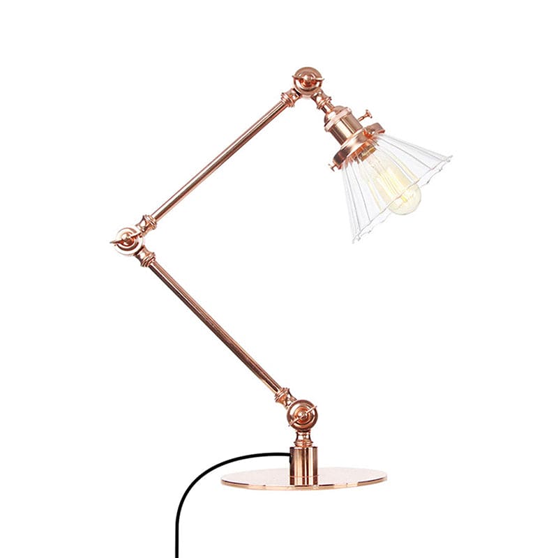 Elegant Cone Table Lamp In Clear Glass For Modern Decor NALANI