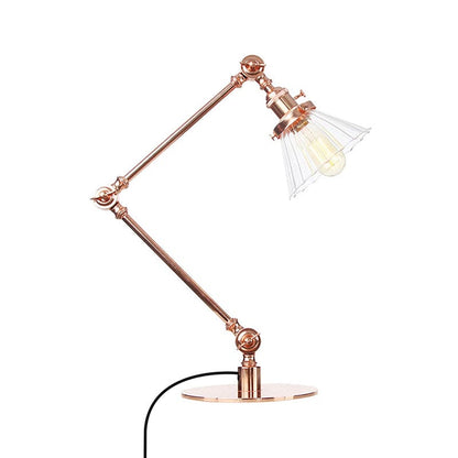 Elegant Cone Table Lamp In Clear Glass For Modern Decor NALANI