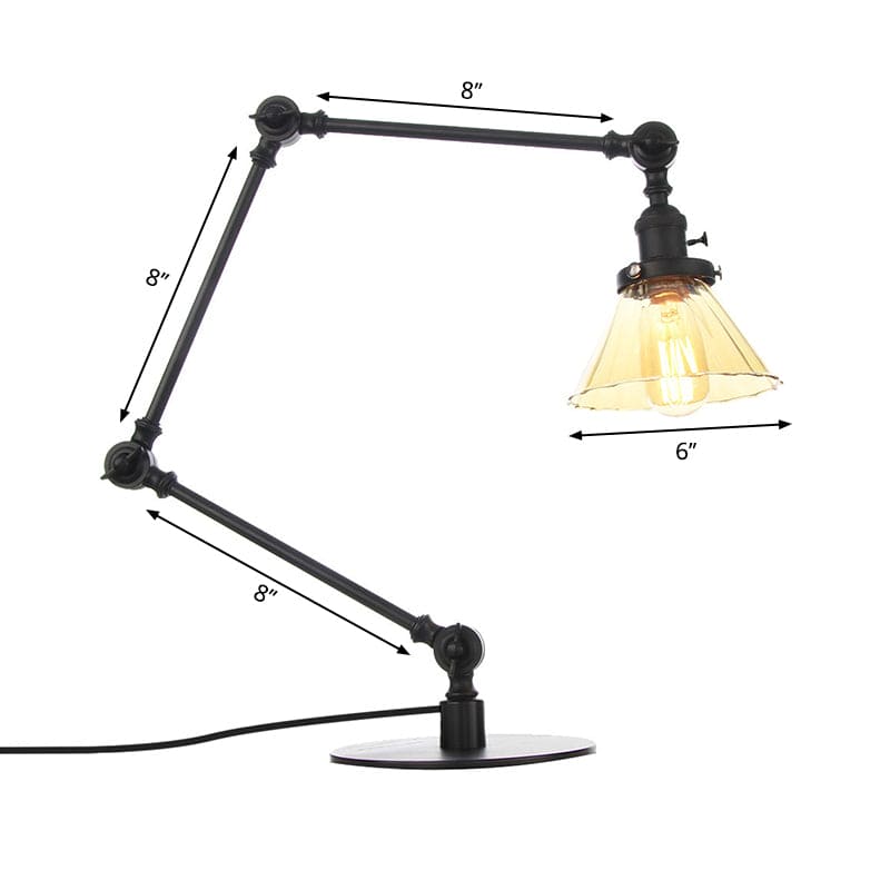 Elegant Cone Table Lamp In Clear Glass For Modern Decor NALANI