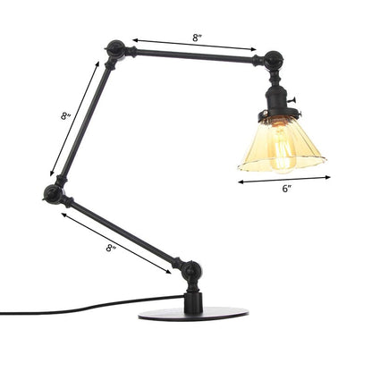 Elegant Cone Table Lamp In Clear Glass For Modern Decor NALANI