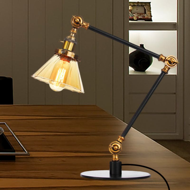 Elegant Cone Table Lamp In Clear Glass For Modern Decor NALANI