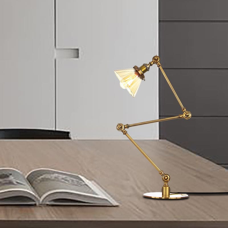 Elegant Cone Table Lamp In Clear Glass For Modern Decor NALANI