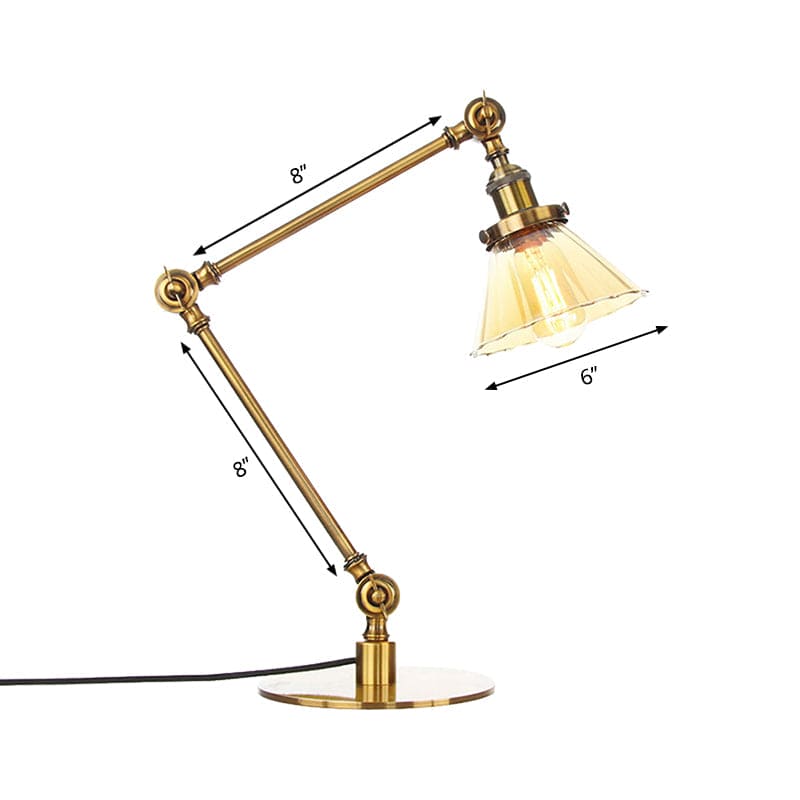 Elegant Cone Table Lamp In Clear Glass For Modern Decor NALANI