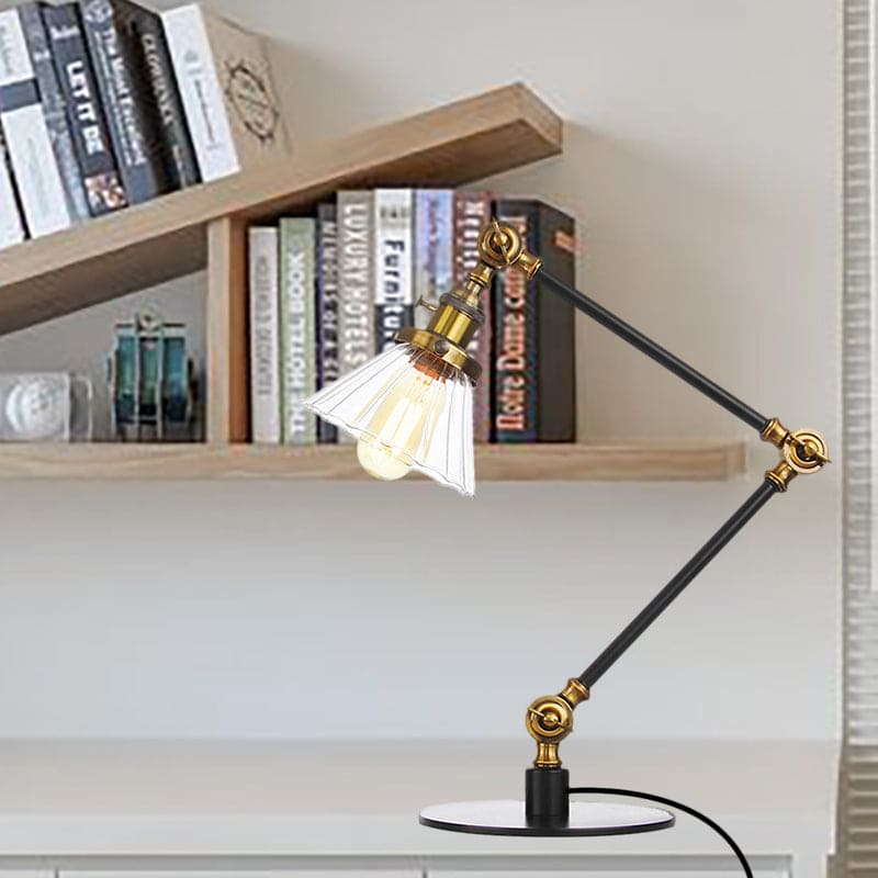 Elegant Cone Table Lamp In Clear Glass For Modern Decor NALANI