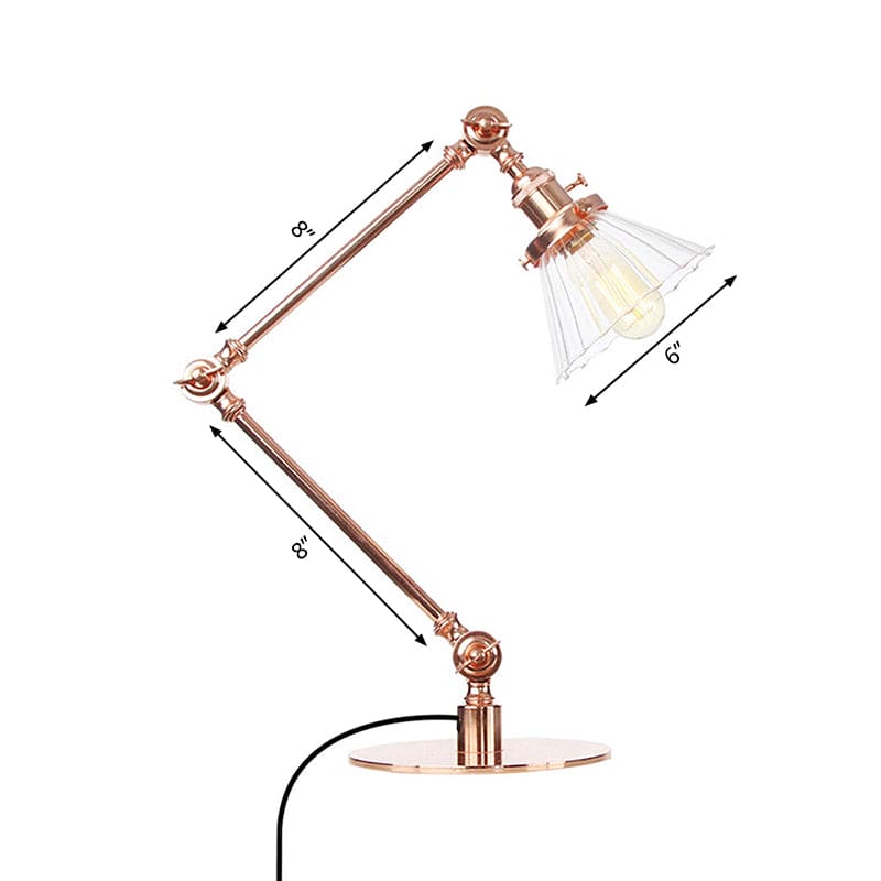 Elegant Cone Table Lamp In Clear Glass For Modern Decor NALANI