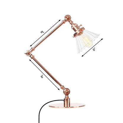 Elegant Cone Table Lamp In Clear Glass For Modern Decor NALANI