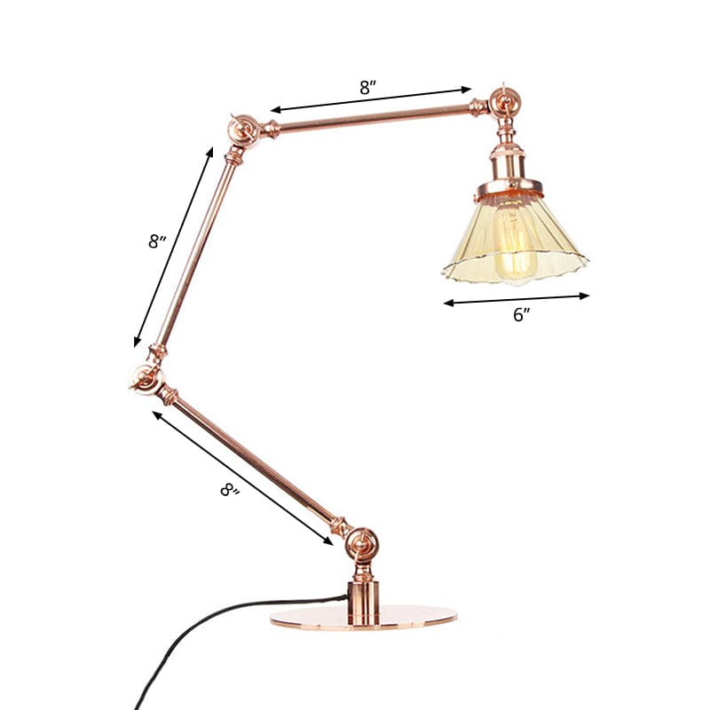 Elegant Cone Table Lamp In Clear Glass For Modern Decor NALANI