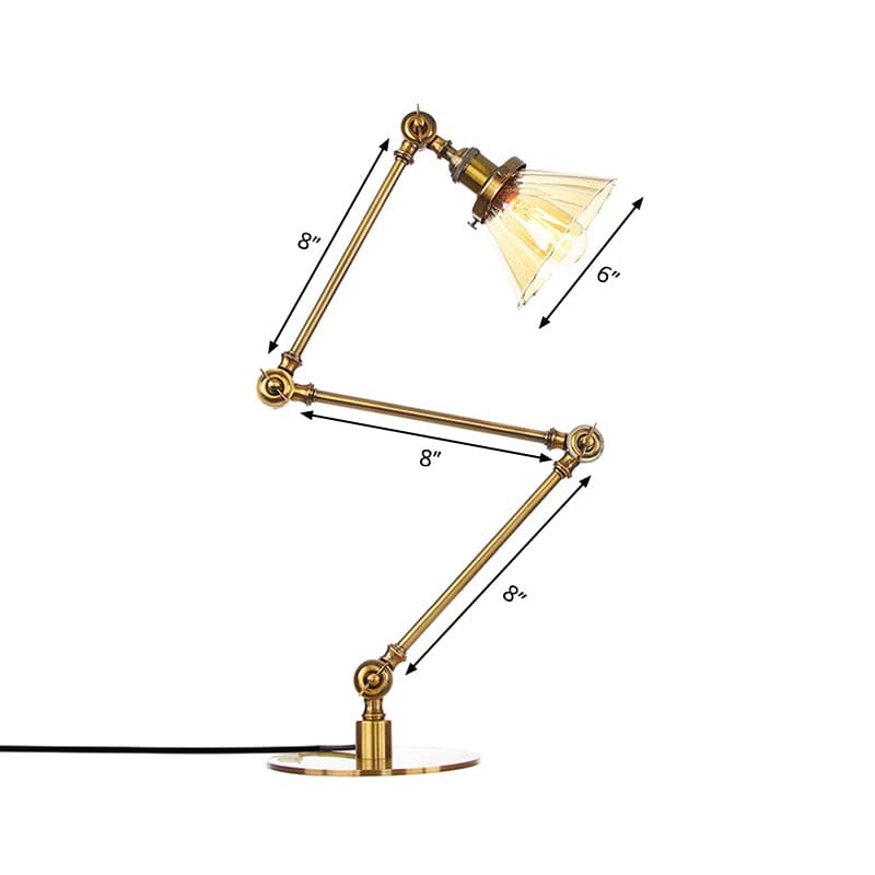 Elegant Cone Table Lamp In Clear Glass For Modern Decor NALANI
