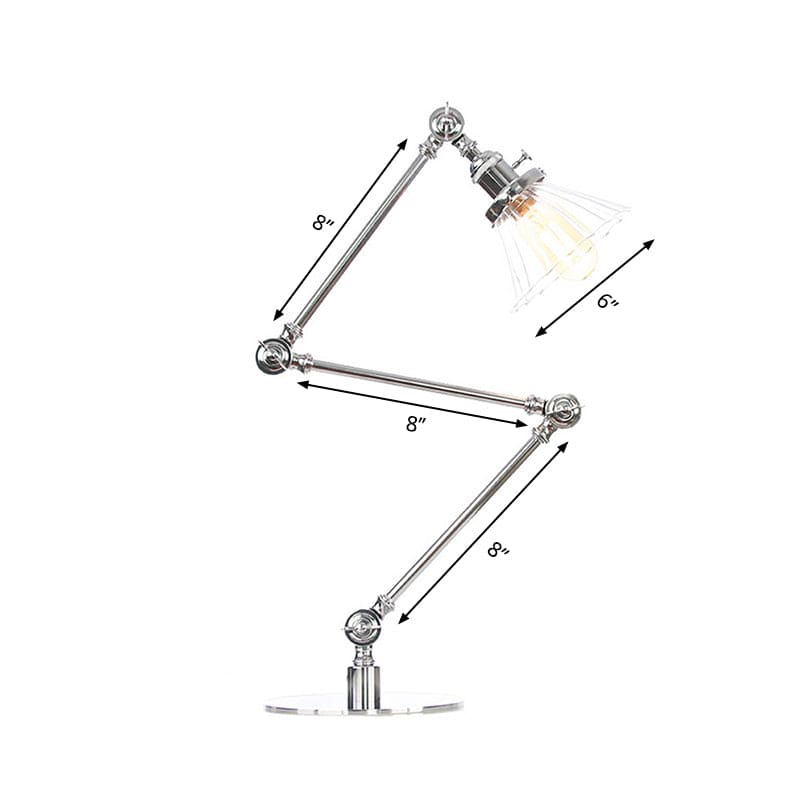 Elegant Cone Table Lamp In Clear Glass For Modern Decor NALANI