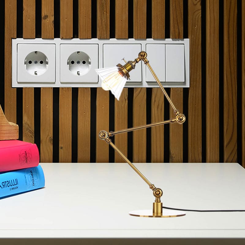 Elegant Cone Table Lamp In Clear Glass For Modern Decor NALANI