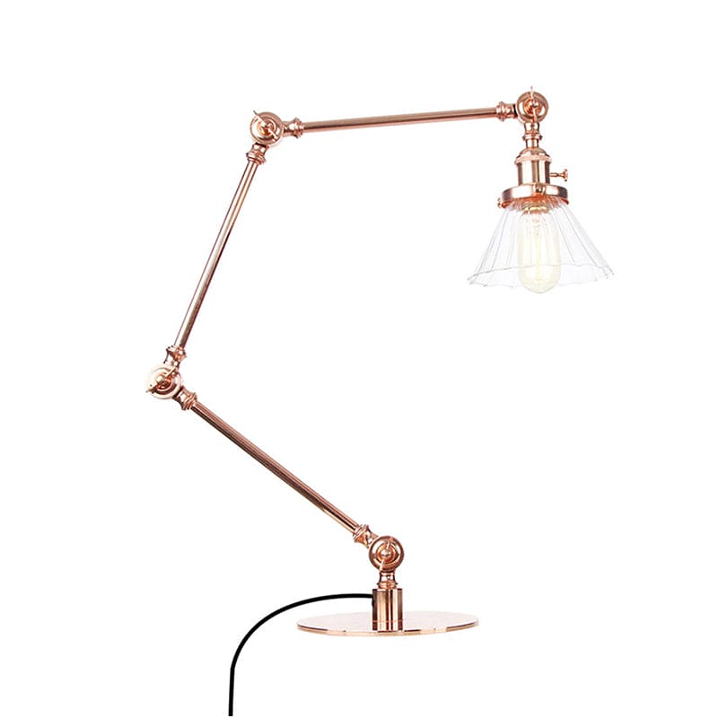 Elegant Cone Table Lamp In Clear Glass For Modern Decor NALANI