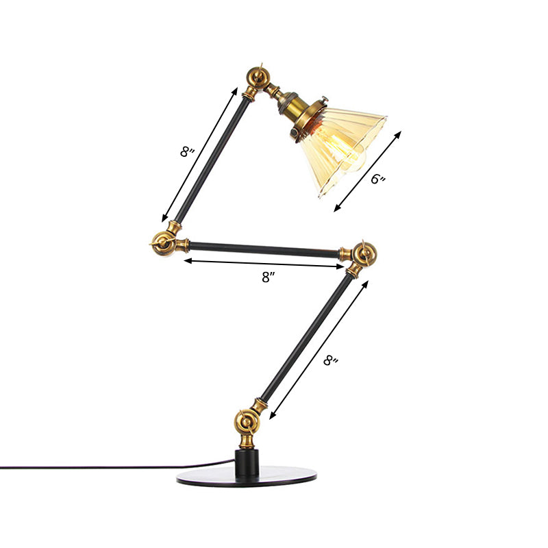 Elegant Cone Table Lamp In Clear Glass For Modern Decor NALANI