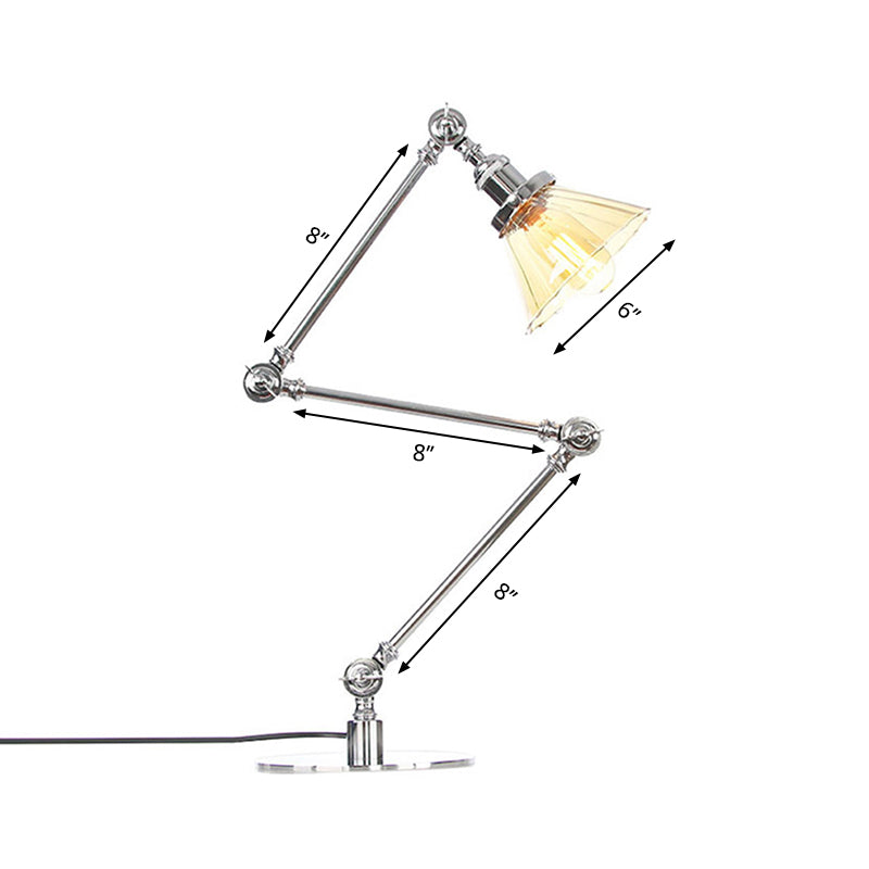 Elegant Cone Table Lamp In Clear Glass For Modern Decor NALANI