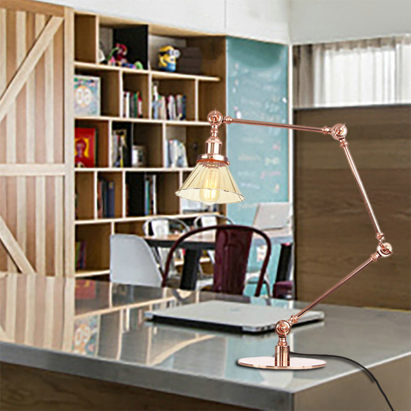 Elegant Cone Table Lamp In Clear Glass For Modern Decor NALANI