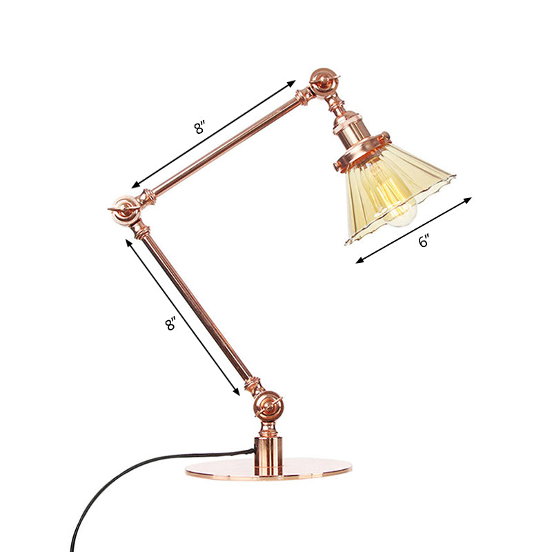 Elegant Cone Table Lamp In Clear Glass For Modern Decor NALANI