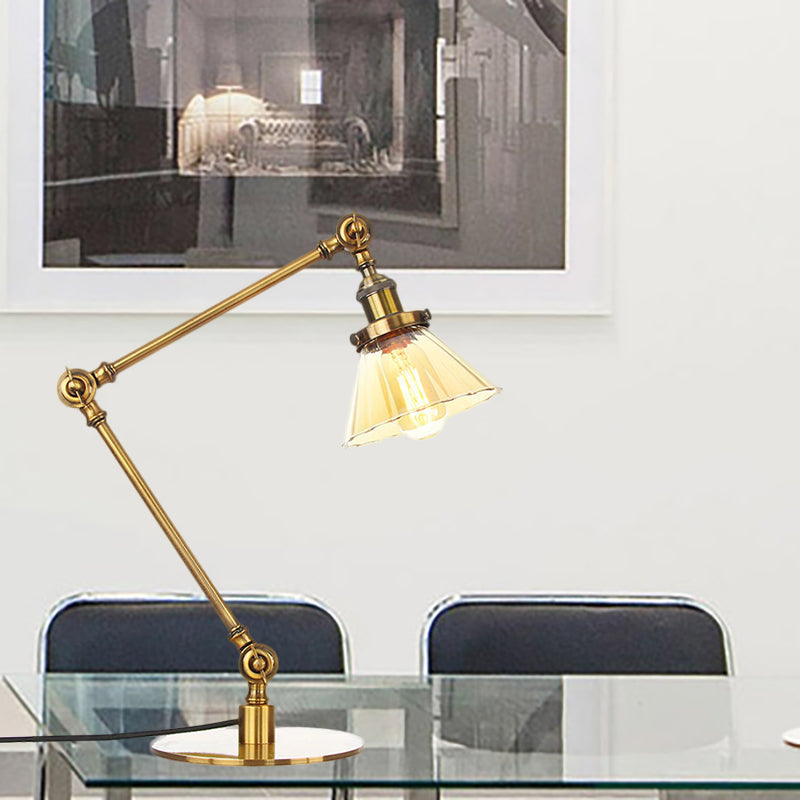 Elegant Cone Table Lamp In Clear Glass For Modern Decor NALANI