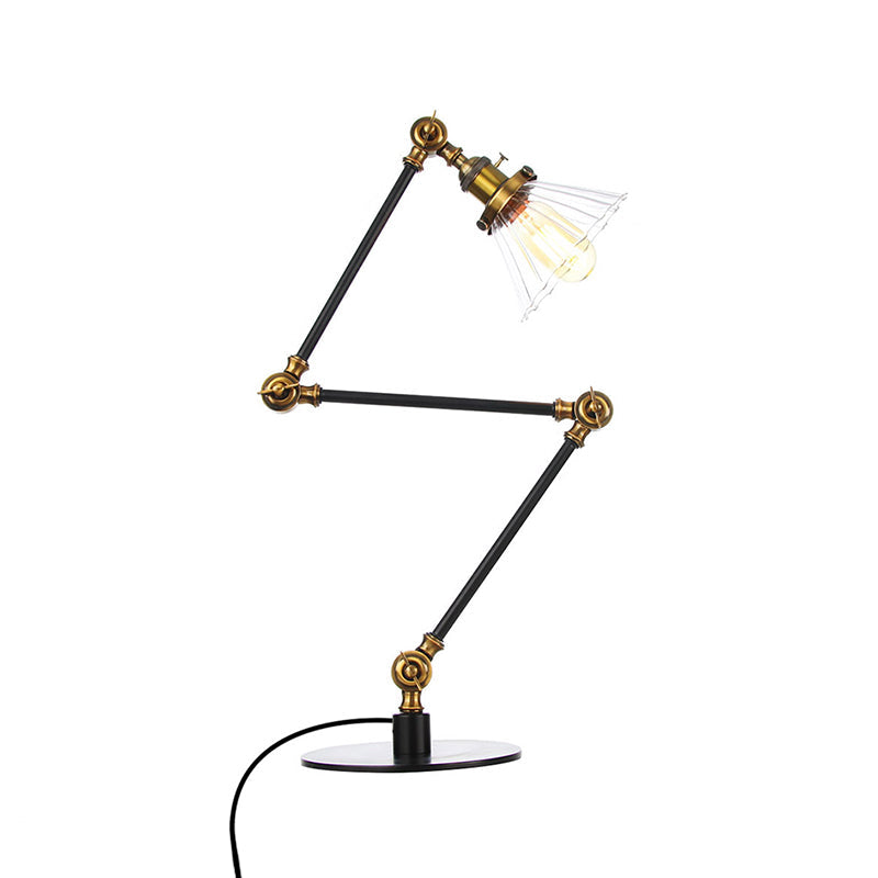 Elegant Cone Table Lamp In Clear Glass For Modern Decor NALANI