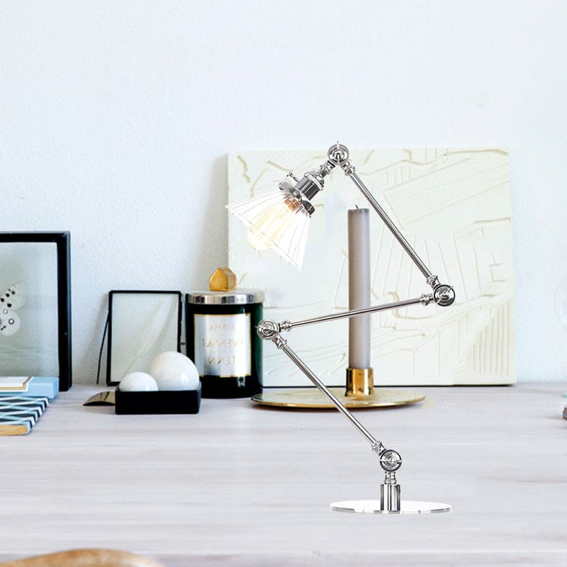 Elegant Cone Table Lamp In Clear Glass For Modern Decor NALANI