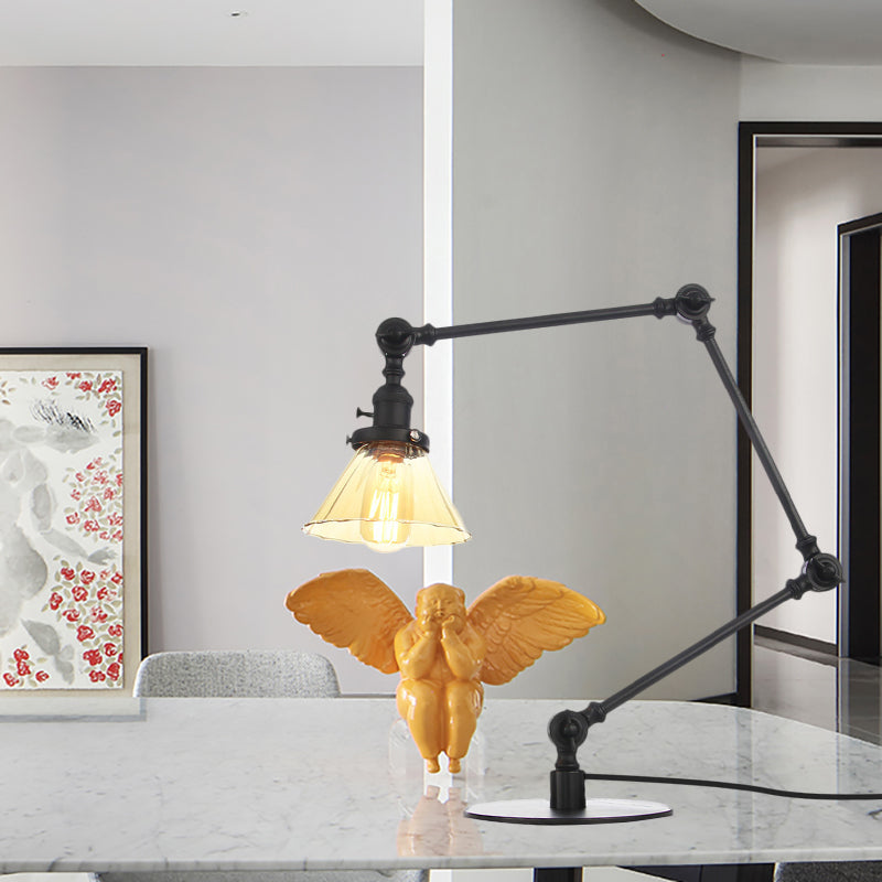 Elegant Cone Table Lamp In Clear Glass For Modern Decor NALANI