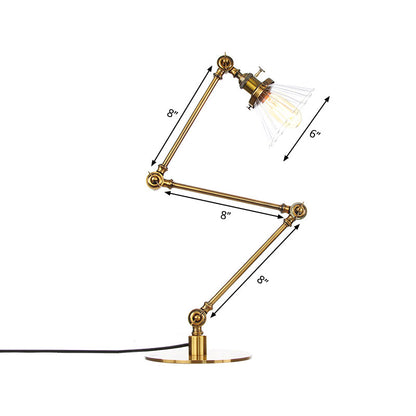 Elegant Cone Table Lamp In Clear Glass For Modern Decor NALANI