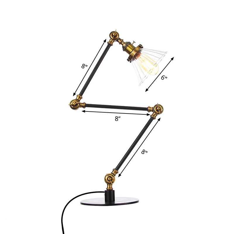 Elegant Cone Table Lamp In Clear Glass For Modern Decor NALANI
