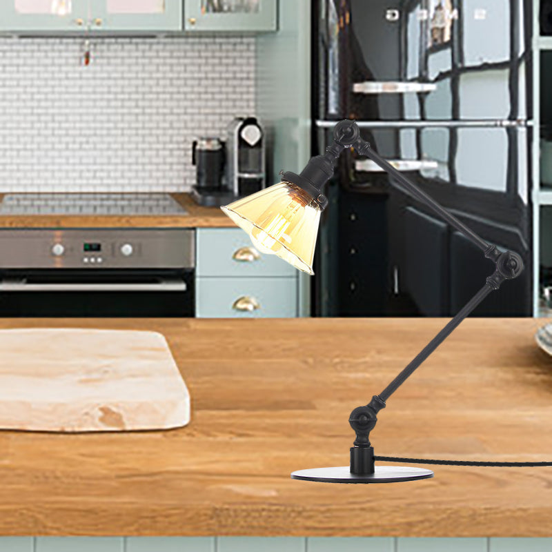 Elegant Cone Table Lamp In Clear Glass For Modern Decor NALANI