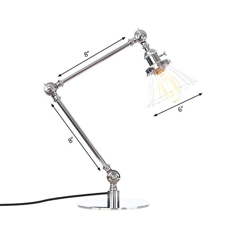 Elegant Cone Table Lamp In Clear Glass For Modern Decor NALANI