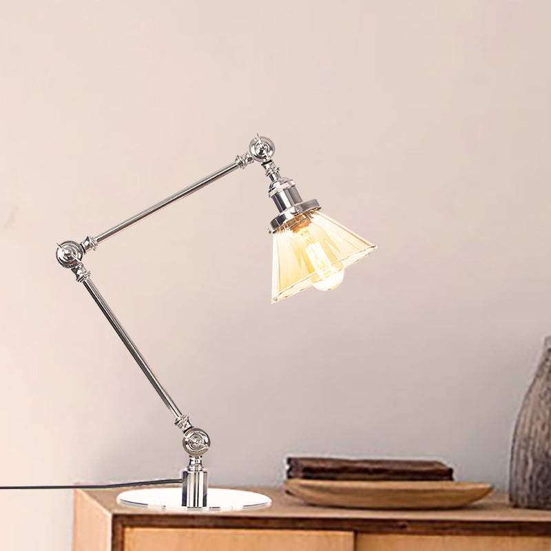 Elegant Cone Table Lamp In Clear Glass For Modern Decor NALANI