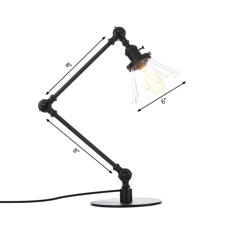 Elegant Cone Table Lamp In Clear Glass For Modern Decor NALANI
