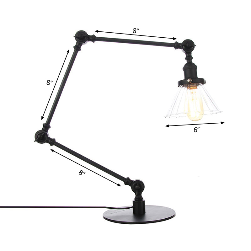 Elegant Cone Table Lamp In Clear Glass For Modern Decor NALANI