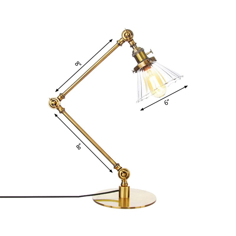 Elegant Cone Table Lamp In Clear Glass For Modern Decor NALANI
