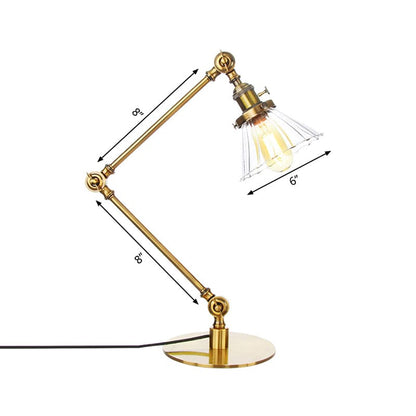Elegant Cone Table Lamp In Clear Glass For Modern Decor NALANI