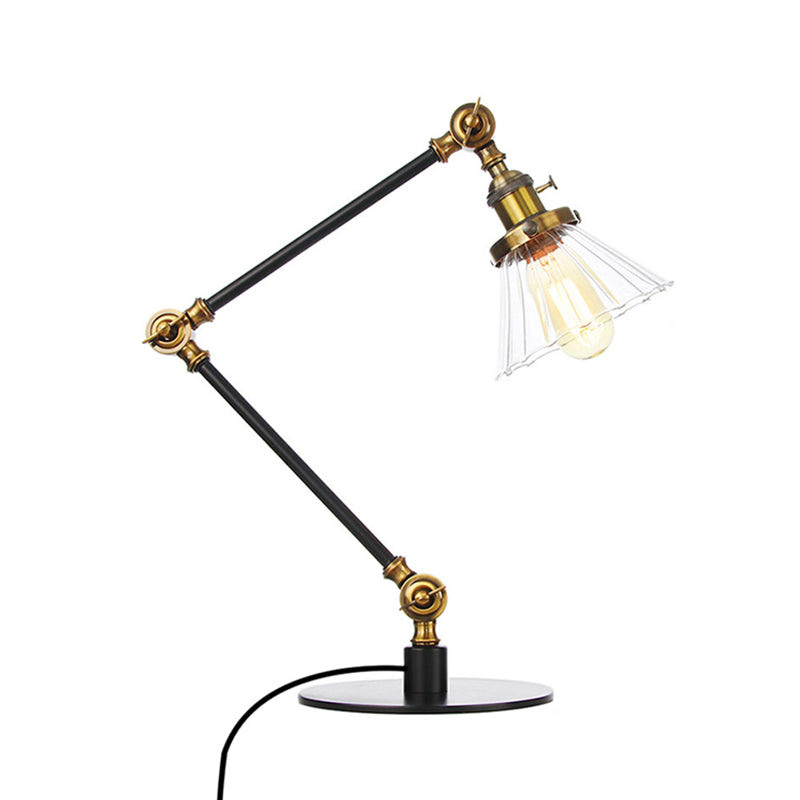Elegant Cone Table Lamp In Clear Glass For Modern Decor NALANI