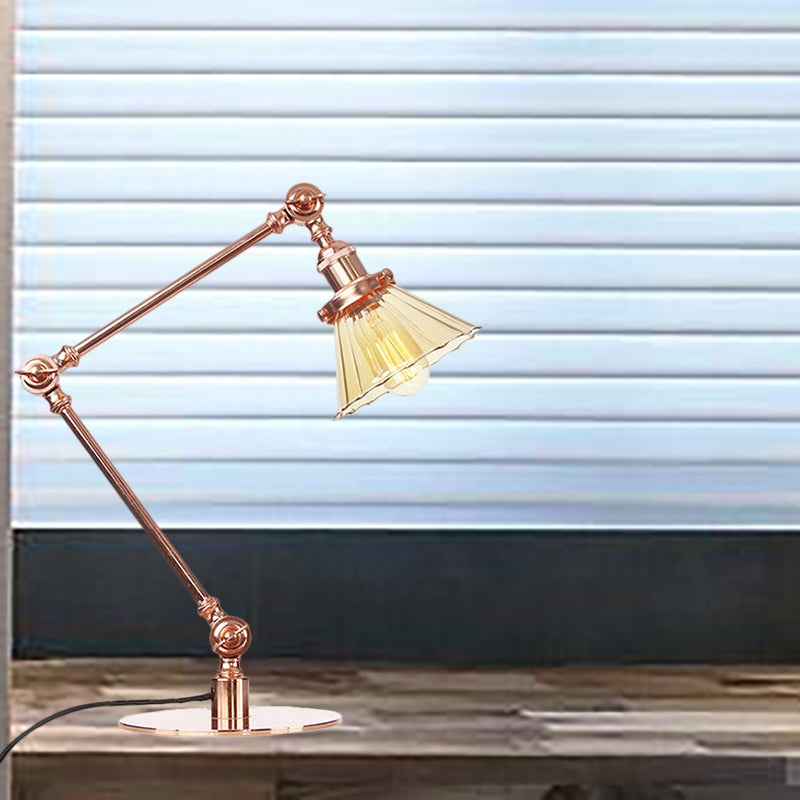 Elegant Cone Table Lamp In Clear Glass For Modern Decor NALANI