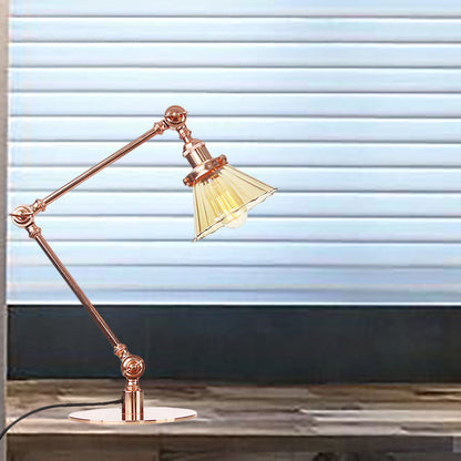 Elegant Cone Table Lamp In Clear Glass For Modern Decor NALANI