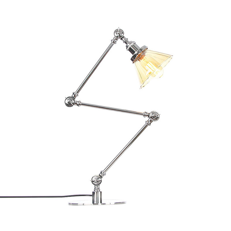 Elegant Cone Table Lamp In Clear Glass For Modern Decor NALANI