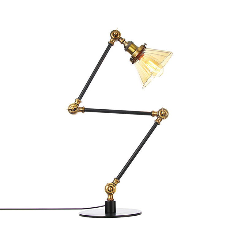 Elegant Cone Table Lamp In Clear Glass For Modern Decor NALANI