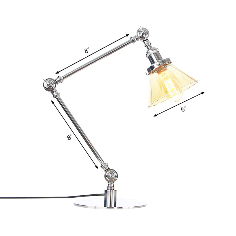 Elegant Cone Table Lamp In Clear Glass For Modern Decor NALANI