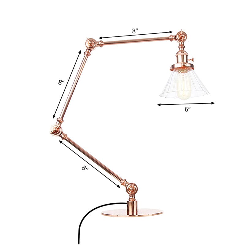 Elegant Cone Table Lamp In Clear Glass For Modern Decor NALANI