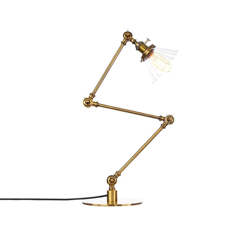 Elegant Cone Table Lamp In Clear Glass For Modern Decor NALANI