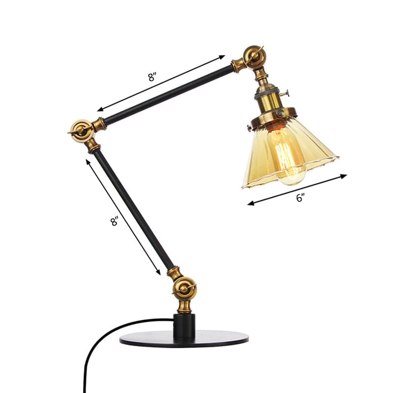 Elegant Cone Table Lamp In Clear Glass For Modern Decor NALANI