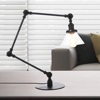 Elegant Cone Table Lamp In Clear Glass For Modern Decor Black Transparent B NALANI