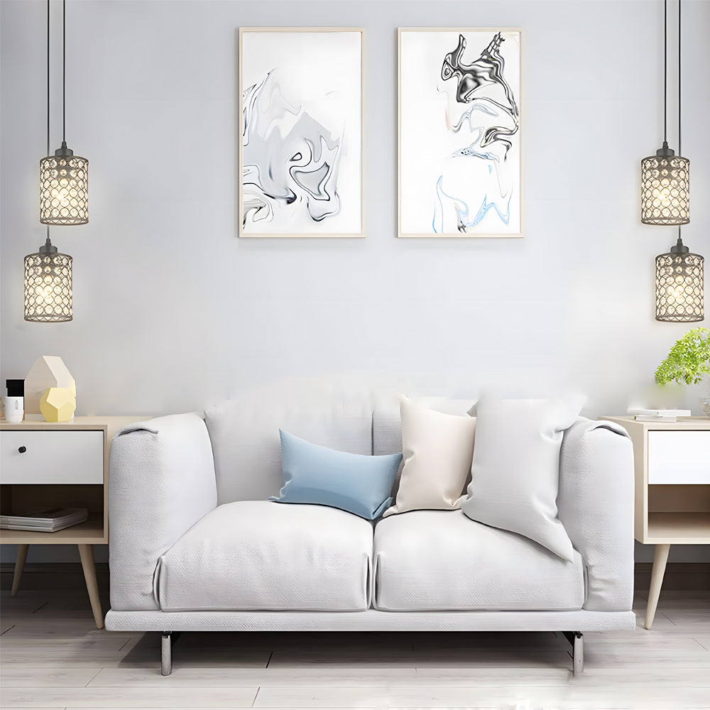 Elegant Crystal Decorative Lamp with Unique Geometric Design Black NALANI