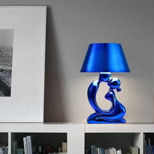 Elegant Decorative Love Lamp With Gold Or Chrome Finish Blue NALANI